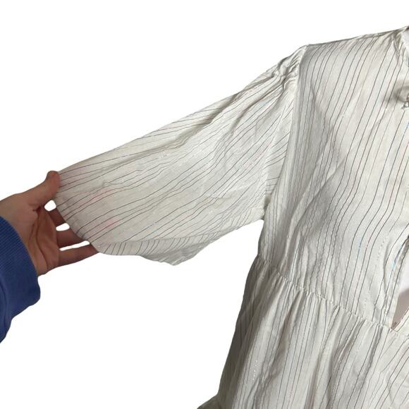 Emerson Fry India Collection Isla Dress Rainbow Ivory Lurex M/L - Picture 6 of 12